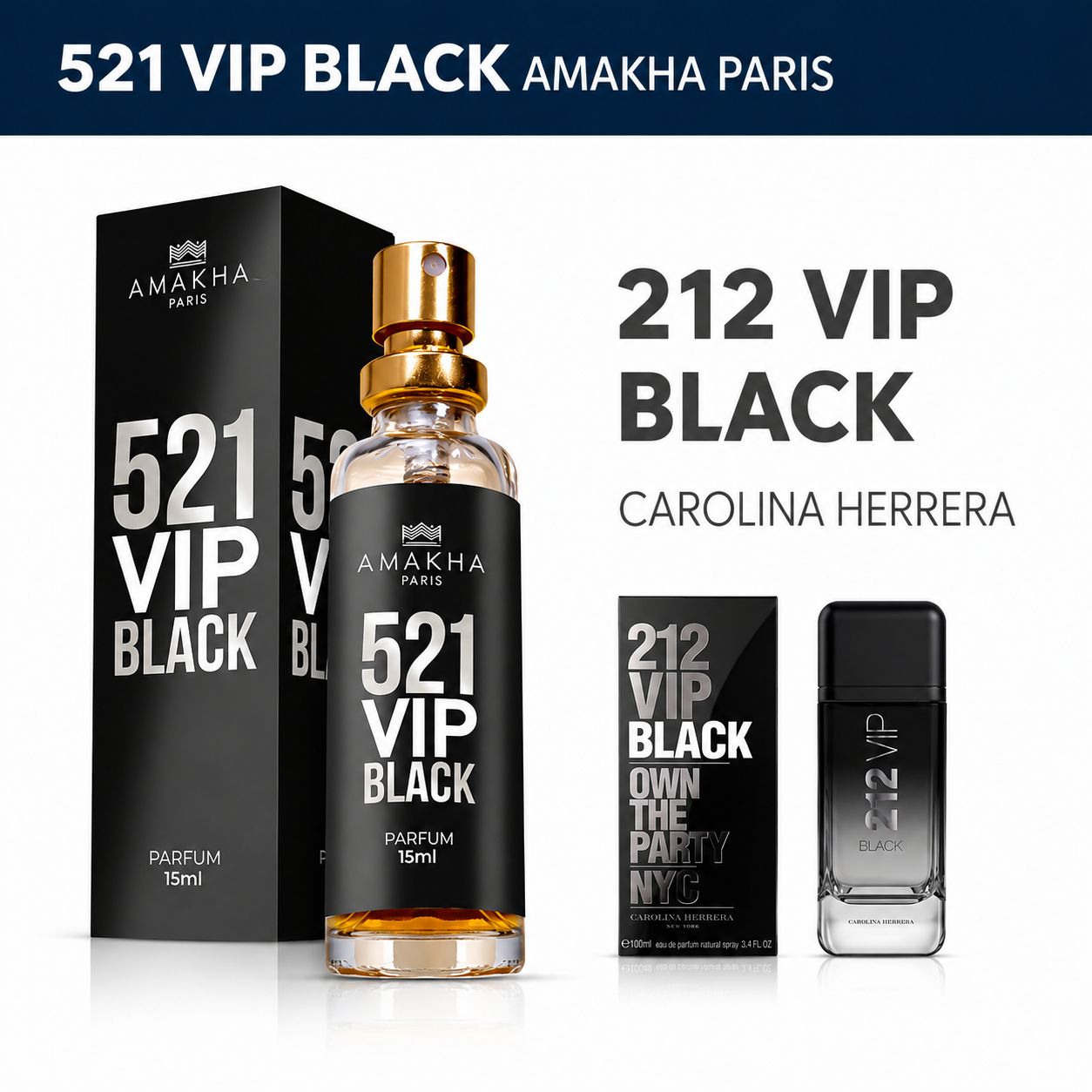Perfume 521 VIP Black Amakha Paris — Insp. 212 VIP Black